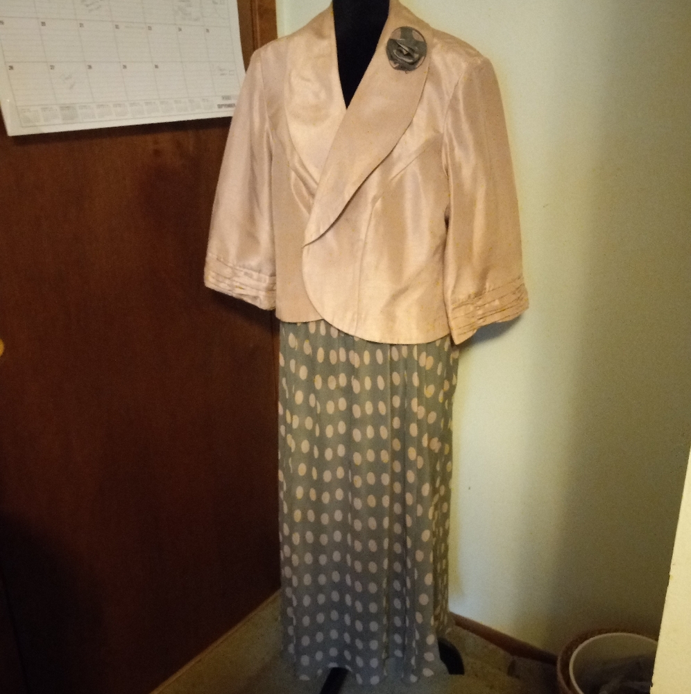 2pc Pink and Grey Dress
